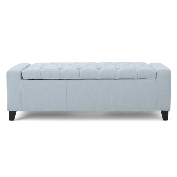 English Elm Guernsey Tufted Storage Ottoman with Lift Top Hidden Compartment for Living Rooms 59336.00LSKY