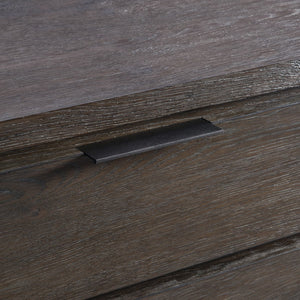 Bernhardt Bernhardt Outline Buffet In Wire-Brushed Oak, 72" Casual Modern Sideboard With Soft-Close Drawers And Textured Aluminum Pulls 360132