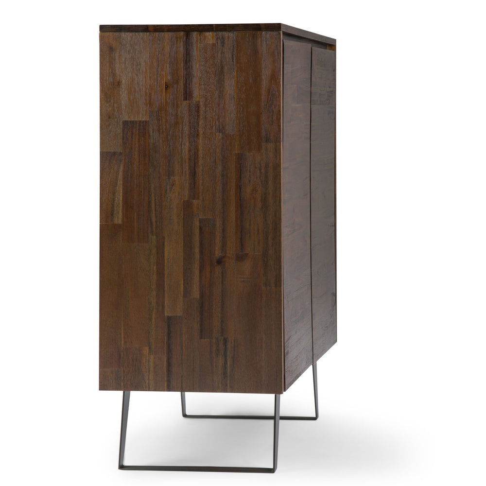 English Elm Lowry - Handcrafted Medium Storage Cabinet With Rustic Charm And Adjustable Shelves In Charcoal Brown B136P158855