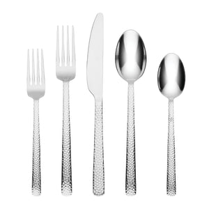 Lenox Cambridge Henrietta Hammered Mirror 20-Piece Flatware Set NO COLOR METAL 343620CSLG12