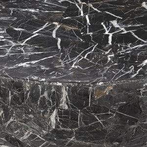 Bernhardt Bernhardt Tambora Outdoor Cocktail Table — Sculptural Black Striped Stone Top, Weather‑Resistant Finish X02018