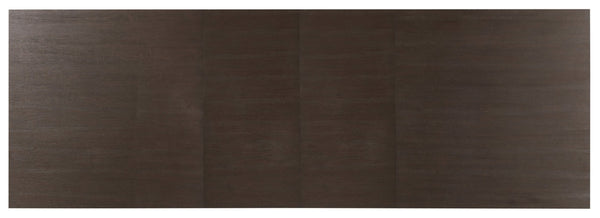 Hooker Furniture Curata Midnight White Oak Extendable Dining Table With Brushed-Brass Feet, 122" Max Seating 10 1600-75200A-DKW