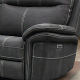 Parker House Mason - Charcoal Power Reclining Sofa Loveseat And Recliner Grey 100% Polyester (W) Mma-321ph-cha