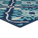 Christopher Knight Home® - Noble House - Morroco Outdoor 5'3" X 7' Trellis Area Rug, Navy and Blue