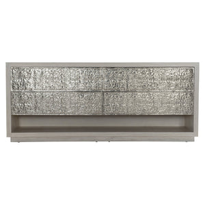 Bernhardt Bernhardt Hybrid Dresser With Figured Walnut Veneers, Textured Cast-Aluminum Fronts & Open Shelf 309056