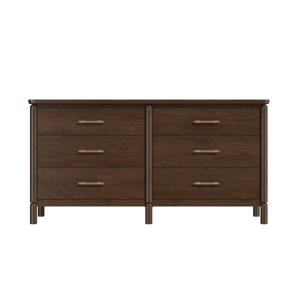 A.R.T. Furniture Verge Dresser - Contemporary Dark Wood Storage Solution with Elegant Design & Six Spacious Drawers 337130-1960
