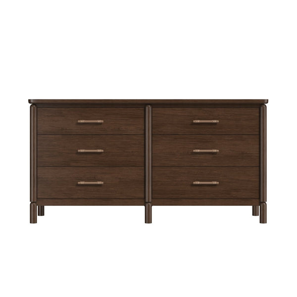 A.R.T. Furniture Verge Dresser - Contemporary Dark Wood Storage Solution with Elegant Design & Six Spacious Drawers 337130-1960