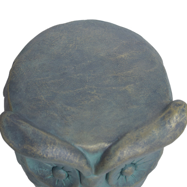 English Elm Christopher Knight Home® - OWL Antique Green Garden Stool - Weather-Resistant Magnesium Oxide Accent Table, Outdoor Seat, 16" 63390.00GD