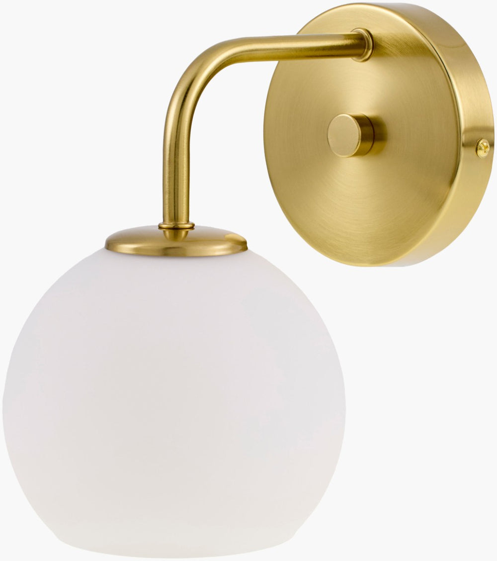 Livabliss Weiss Metal and Glass Wall Sconce Traditional Accent Light for Hallway or Bedroom WEI-001