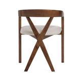 VIG Furniture Modrest Weiss - Mid-Century Modern White Fabric + Walnut Dining Chair VGMAMI-1181-OT001