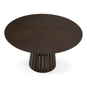 VIG Furniture Weiss Wenge Round Dining Table | Mid-Century Modern 54" Pedestal Seating Up To 6, Durable Finish VGMA-MIT-5346-RND-WNG