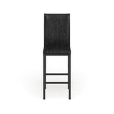 Homelegance By Top-Line Aristos Metal Upholstered Counter Height Chairs (Set of 4) Black Metal