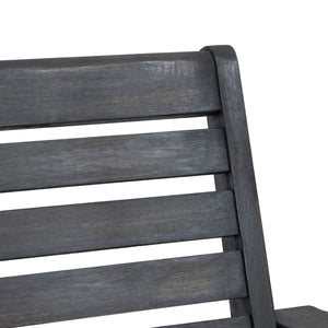 English Elm Tasmania Acacia Hardwood Porch Swing Slatted Outdoor Bench with Hanging Chains 69655.00DGRY