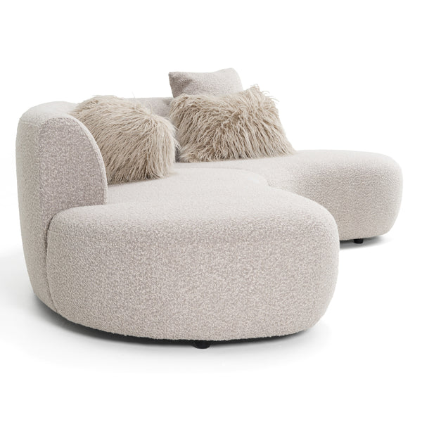 Vig Furniture Divani Casa Weldon - Luxurious Grey Fabric Curved Sectional Sofa For Modern Living Spaces Grey  Vgod-zw-24024-gry