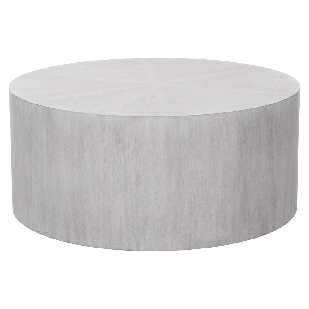 Bernhardt Bernhardt Thorne Round Cocktail Table 40" — Starburst White Oak Veneer, Modern Drum Design, Casters 452017