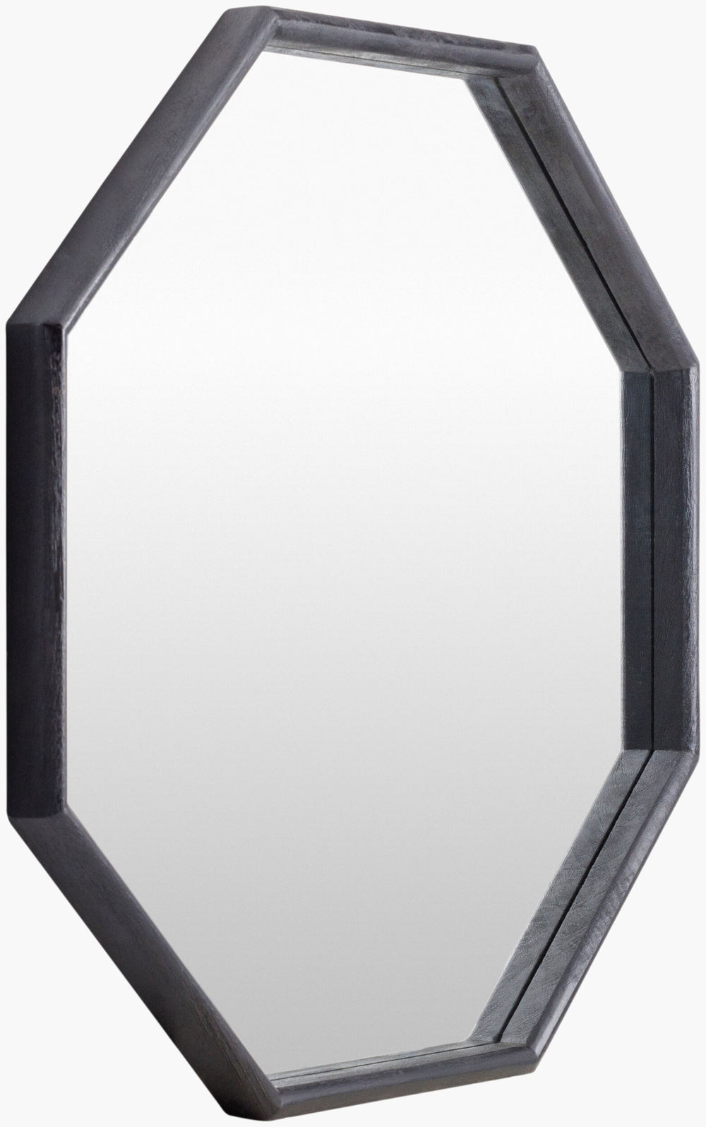 Surya Weipa Rustic Country Cottage 40" Accent Mirror - Charming Wall Decor For Timeless Elegance Frame, Black Mango Wood Wep002-40401