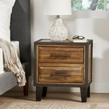 Christopher Knight Home® - Noble House - Lina Acacia Wood Two Drawer Night Stand