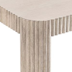 Bernhardt Bernhardt Lucerne Wire-brushed Oak Extendable Dining Table with Reeded Detail 393222