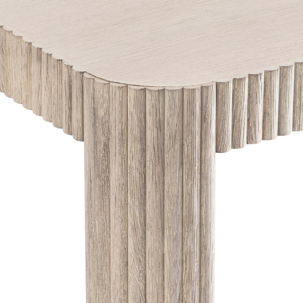 Bernhardt Bernhardt Lucerne Wire-brushed Oak Extendable Dining Table with Reeded Detail 393222