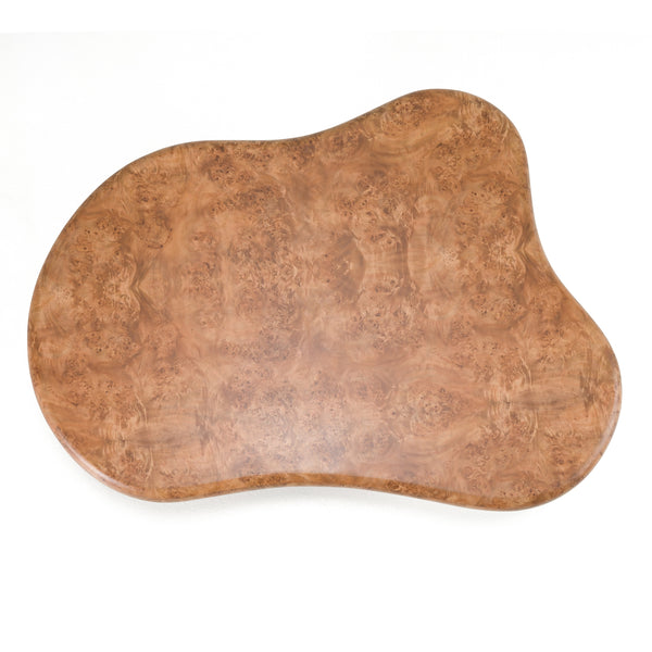 Vig Furniture Modrest Weskan - Luxurious Modern Faux Burl Coffee Table With Unique Freeform Design & Elegance Orange  Vgvc-ct25098