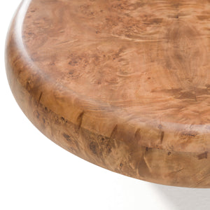 Vig Furniture Modrest Weskan - Luxurious Modern Faux Burl Coffee Table With Unique Freeform Design & Elegance Orange  Vgvc-ct25098