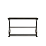 Homelegance By Top-Line Maude Wood Scroll Sofa Table Black Veneer