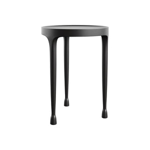 Bernhardt Bernhardt Casa Paros Basin Top Accent Table — 18" Compact Rustic-Modern Side Table W/ Anthracite Steel Finish 317122