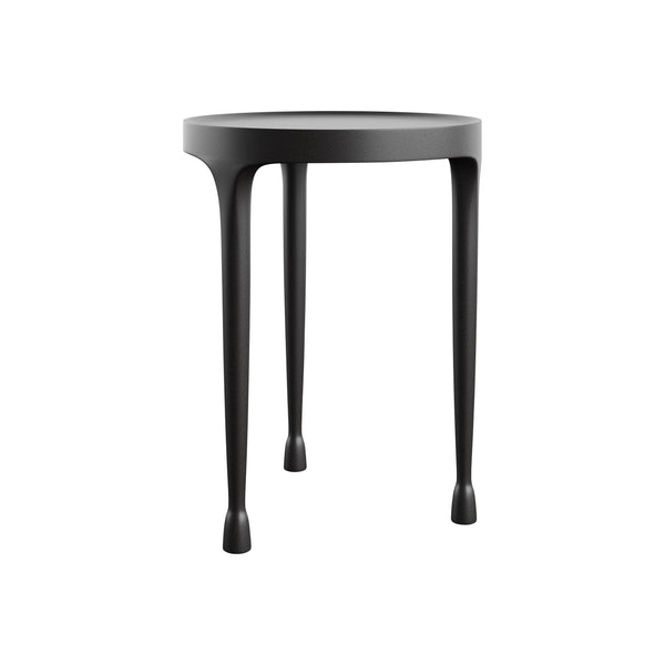 Bernhardt Bernhardt Casa Paros Basin Top Accent Table — 18" Compact Rustic-Modern Side Table W/ Anthracite Steel Finish 317122