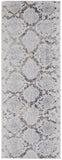 Feizy Rugs Laina Polyester/Polypropylene Machine Made Global Rug Silver/Gray/Blue 3' x 10'