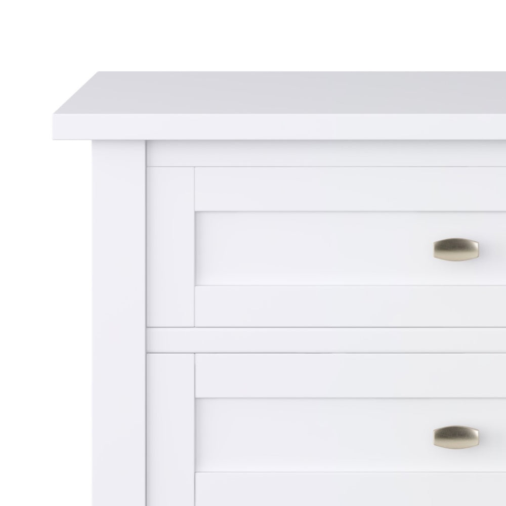 English Elm Warm Transitional Solid Wood 24" Nightstand In Clean White - Timeless Design & Practical Storage B136P159741-GIGA