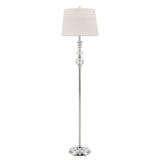 Homelegance By Top-Line Suki Light Nickel Crystal 1-Light Accent Floor Lamp Silver Metal