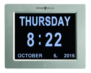 Hekman Furniture 625632 Unique Digital Memory Wall Clock - Oversized Display For Easy Reading & Adjustable Brightness  Memory Wall Clock 625632