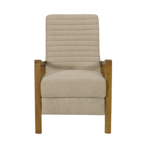 English Elm Christopher Knight Home® - Fabric Sand Push-Back Recliner Chair with Channel Stitching, Rubberwood Frame, Compact Comfort Lounge — Ergonomic Manual Club Seat (Sand) 71261.00SND