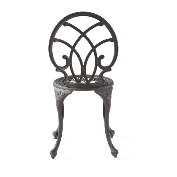 English Elm Charleston Cast Aluminum Outdoor Bistro Set Rust Resistant Copper Finish Patio Seating 50550.00COP