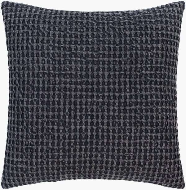 Livabliss Waffle Weave Cotton Accent Pillow Soft Textured Grid Pattern for Sofa or Bed WFL004-2222D