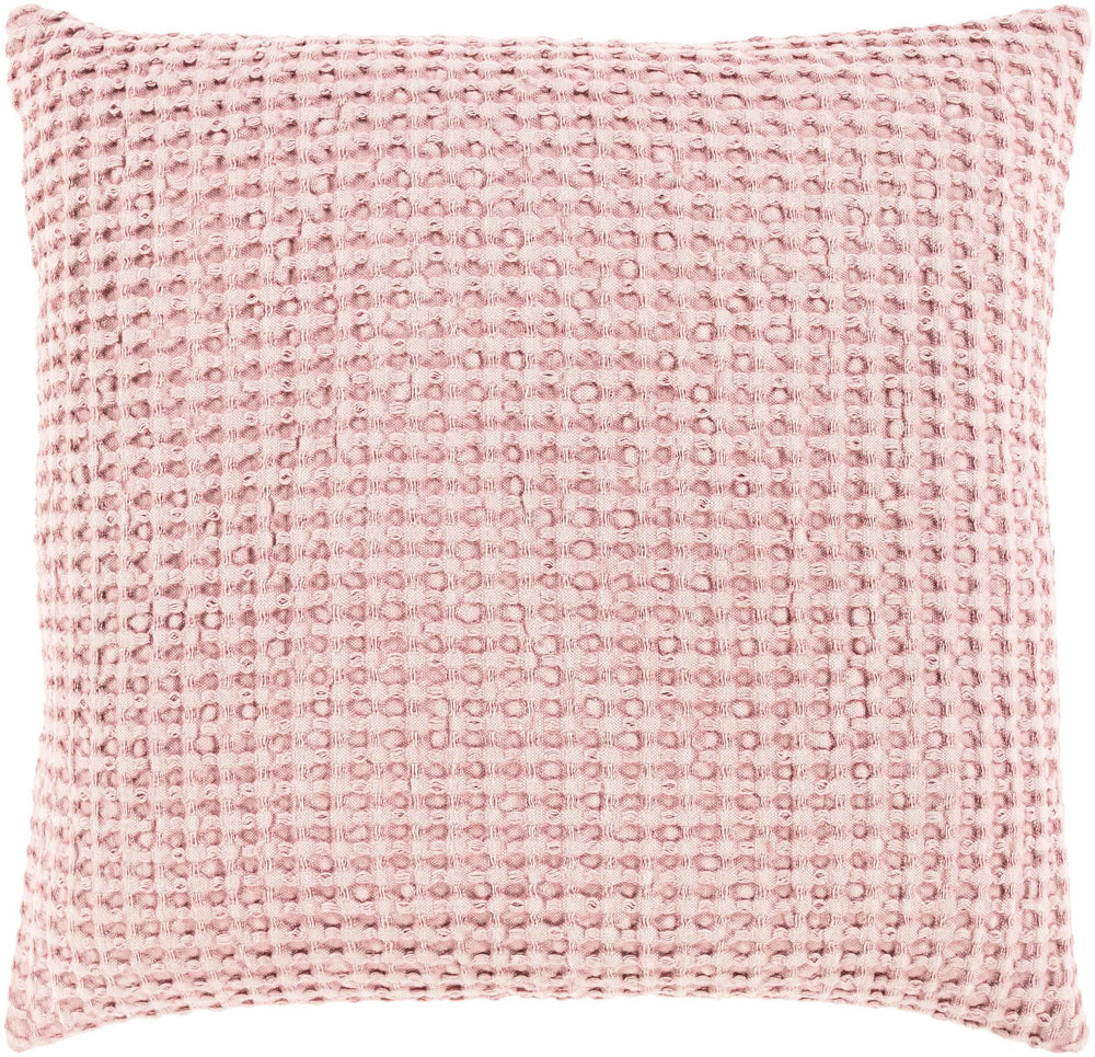 Surya Waffle 18"L X 18"W Cotton Accent Pillow Cover - Charming Cottage Style For Cozy Home Decor Mauve Cotton,Cotton Wfl007-1818p