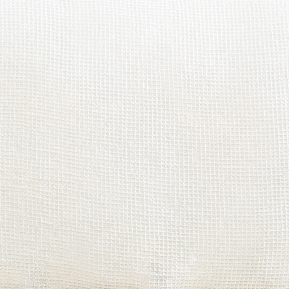Livabliss Waffle Weave Cotton Duvet Breathable Grid Texture for Cottage or Scandinavian Bedroom White 108"W x 92"L, 36"W x 20"L WFL1000-KSET