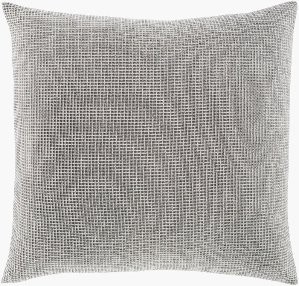 Livabliss Waffle Weave Cotton Duvet Breathable Textured Bedding for Cottage Farmhouse Bedroom Light Gray 108"W x 92"L, 36"W x 20"L WFL1001-KSET