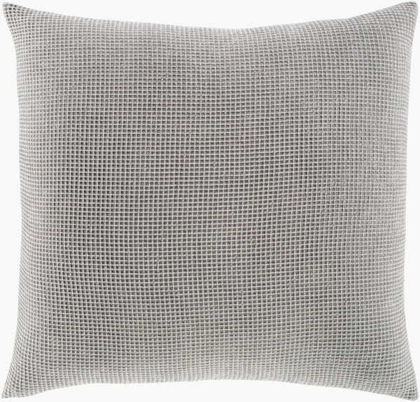 Livabliss Waffle Weave Cotton Duvet Breathable Textured Bedding for Cottage Farmhouse Bedroom Light Gray 108"W x 92"L, 36"W x 20"L WFL1001-KSET