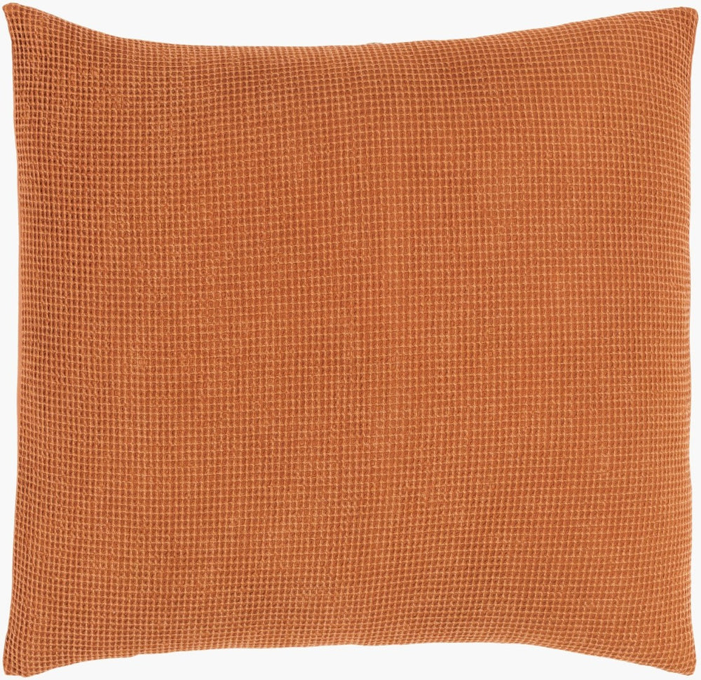 Livabliss Waffle Weave Cotton Duvet Textured Grid for Farmhouse and Cottage Bedroom Comfort Rust 88"W x 92"L, 26"W x 20"L WFL1002-FQSET