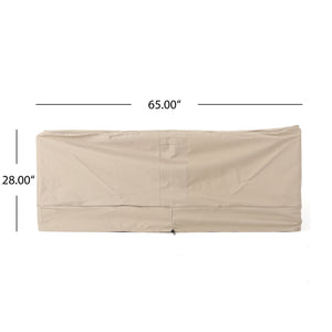 English Elm Christopher Knight Home® - SHIELD Chat Set Cover Waterproof Polyester Fabric, Handcrafted 19x8.5x6.38 Protective Outdoor Slipcover Beige 60003.00