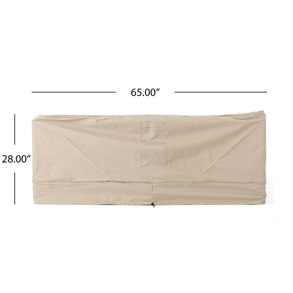 English Elm Christopher Knight Home® - SHIELD Chat Set Cover Waterproof Polyester Fabric, Handcrafted 19x8.5x6.38 Protective Outdoor Slipcover Beige 60003.00