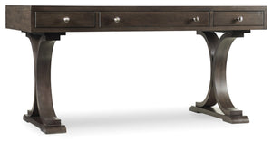 Hooker Furniture South Park 60'' Writing Desk With Natural Maple Top, Dusky Gray Case, Satin Nickel Hardware & Storage 5078-10458