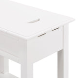 Homelegance By Top-Line Cerie 1-Drawer Side Table with Charging Station White Wood