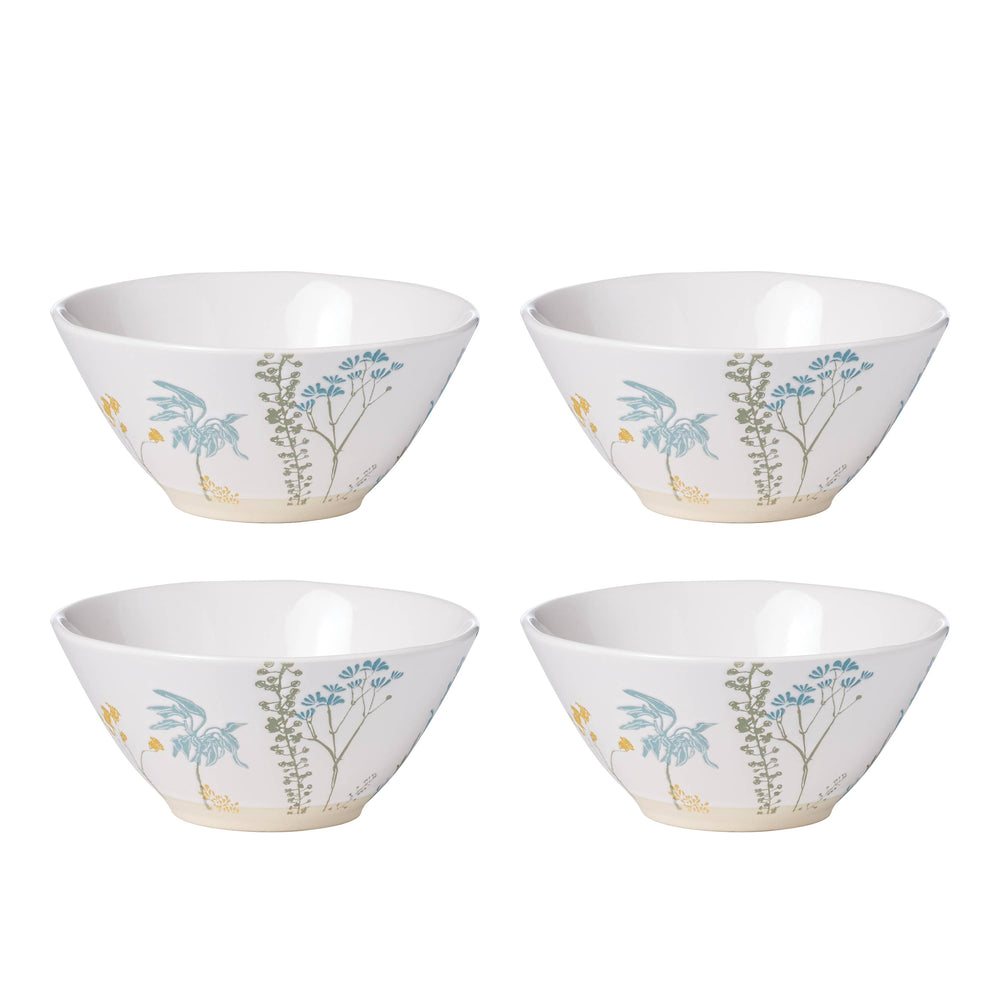 Lenox Wildflowers All-Purpose Bowls, Set of 4 White, WHITE STONEWARE 896609