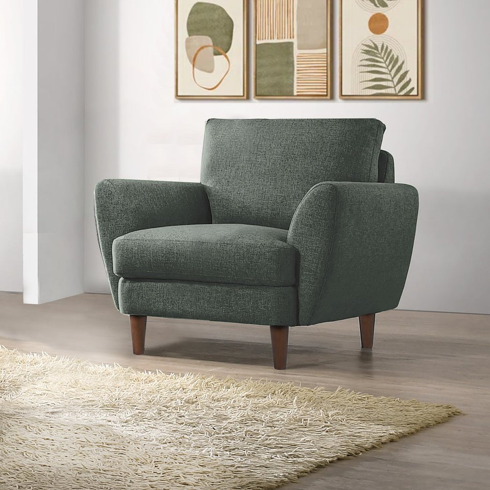 Porter Designs Porter Burnside Contemporary Upholstered Chair In Stylish Green Fabric For Modern Living Spaces Green Fabric 01-216-03-3662
