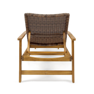 English Elm Hampton Acacia Hardwood Wicker Outdoor Chaise Lounge with Five Reclining Positions 63763.00