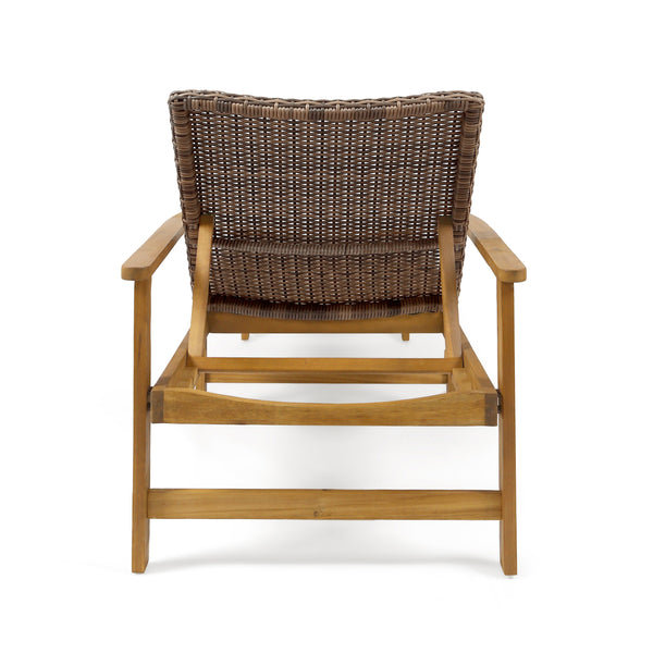 English Elm Hampton Acacia Hardwood Wicker Outdoor Chaise Lounge with Five Reclining Positions 63763.00