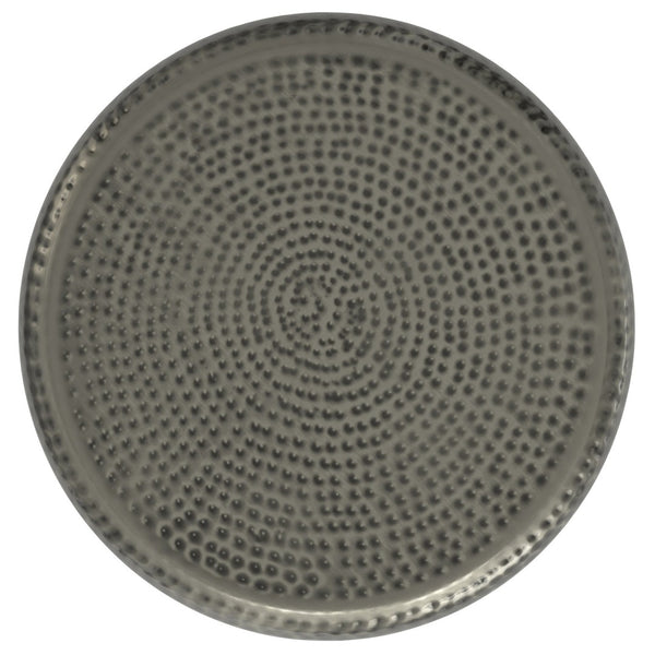 English Elm Preston - Handcrafted Antique Silver Metal Side Table With Drum Design For Chic Modern Interiors B136P159935-GIGA