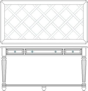 Hooker Furniture Brookhaven Distressed Cherry Console Desk With Fluted Legs, Keyboard Drawer & Integrated Power, 60" 281-10-458